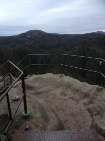 56. Brtnické ledopády 30.1.2016 - Mariina vyhlídka - sestup z vrcholu